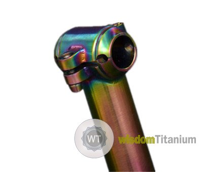 MTB titanium bicycle seatpost clamp locker Rainbow