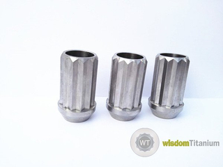 titanium lug nut 12 point open ended 