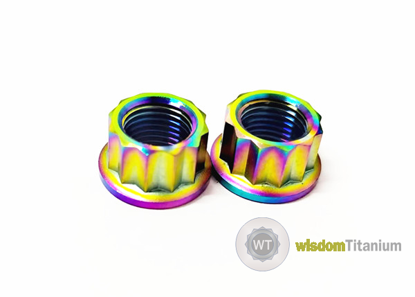 Titanium 12 Point Flange Nut